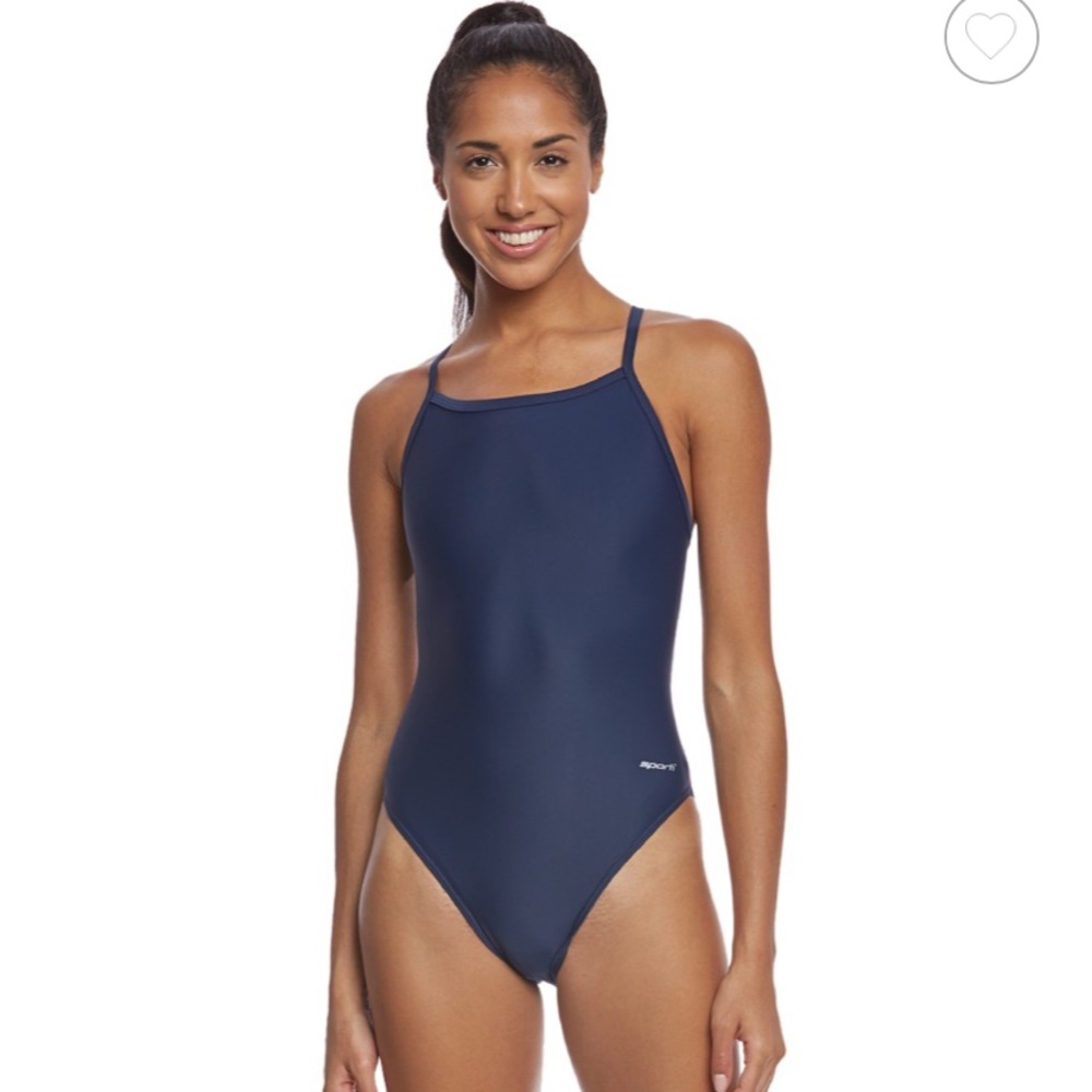 NWT navy blue one piece swimsuit